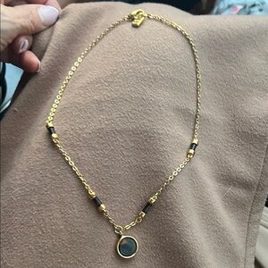 Nine West Elegant Gold and Black Necklace